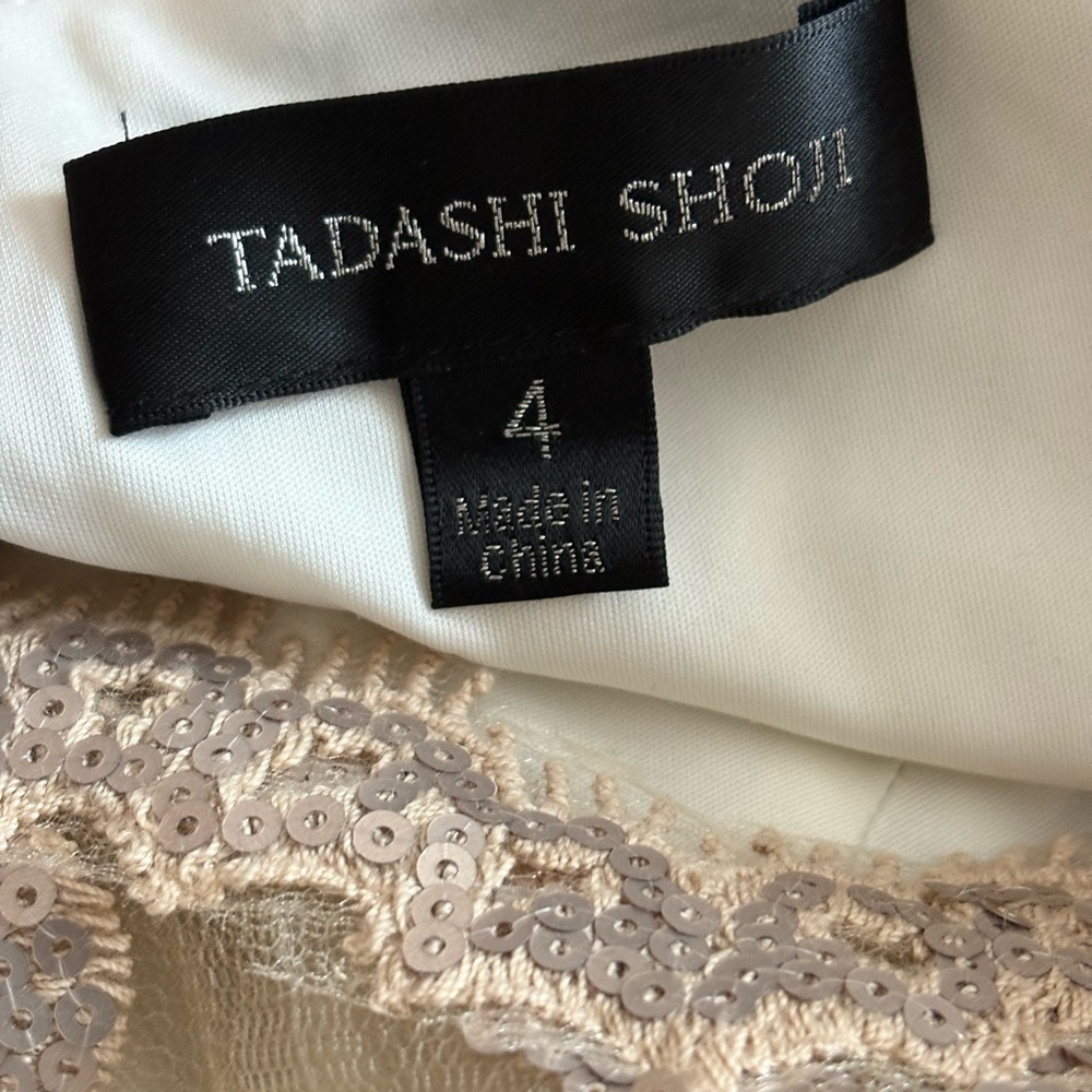 Tadashi Shoji Sequin Embroidered Lace Gown - Picture 13 of 16